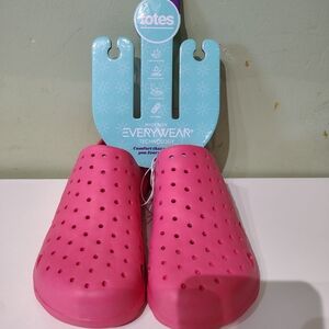 NWT Totes Pink Sandals Waterproof Size Kids 13-1 Girls Everywear Shoes Water